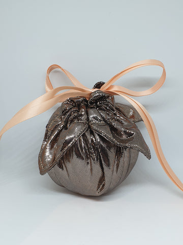 C1044 - Handmade Chocolate Orange / Bath Bomb Fabric Gift Pouch / Cover