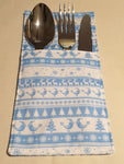 Handmade Fabric Christmas Cutlery Holder / Pouch Tableware