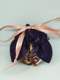 C1045 - Handmade Chocolate Orange / Bath Bomb Fabric Gift Pouch / Cover