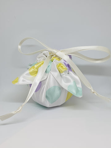 C1046 - Handmade Chocolate Orange / Bath Bomb Fabric Gift Pouch / Cover