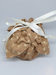 C1056 - Handmade Chocolate Orange / Bath Bomb Fabric Gift Pouch / Cover