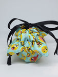 C1055 - Handmade Chocolate Orange / Bath Bomb Fabric Gift Pouch / Cover