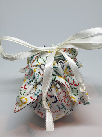 C1048 - Handmade Chocolate Orange / Bath Bomb Fabric Gift Pouch / Cover