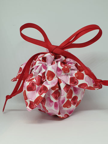 C1057 - Handmade Chocolate Orange / Bath Bomb Fabric Gift Pouch / Cover