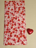 Handmade Valentine's / St. Dwynwen's Fabric Cutlery Holder / Pouch Tableware