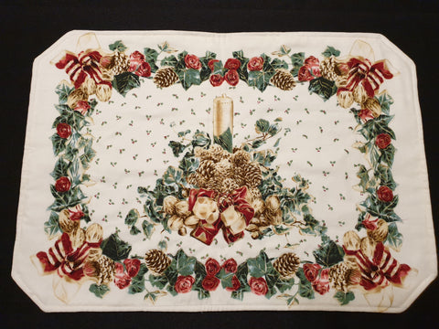 Giant Handmade Traditional Christmas Fabric Placemat - Tableware