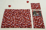 Couples Set of Handmade Valentine's / St. Dwynwen's Fabric Tableware