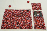 Couples Set of Handmade Valentine's / St. Dwynwen's Fabric Tableware