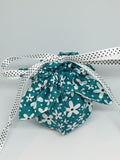 C1059 - Handmade Chocolate Orange / Bath Bomb Fabric Gift Pouch / Cover