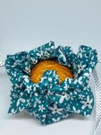 C1059 - Handmade Chocolate Orange / Bath Bomb Fabric Gift Pouch / Cover