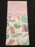 Handmade Pink with Baking Theme Fabric Cutlery Holder / Pouch Tableware