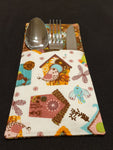 Handmade Fabric Cutlery Holder / Pouch Tableware