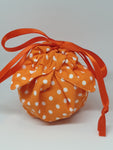 C1072 - Handmade Chocolate Orange / Bath Bomb Fabric Gift Pouch / Cover