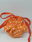 C1072 - Handmade Chocolate Orange / Bath Bomb Fabric Gift Pouch / Cover