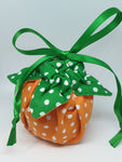 C1074 - Handmade Chocolate Orange / Bath Bomb Fabric Gift Pouch / Cover