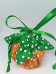 C1074 - Handmade Chocolate Orange / Bath Bomb Fabric Gift Pouch / Cover