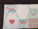 100% Cotton Fabric - Heart The Snowman by Bernartex (#P7570) Toy / Doorstop Panel