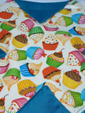 C1079 - Handmade Chocolate Orange / Bath Bomb Fabric Gift Pouch / Cover