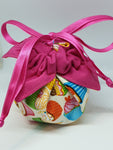 C1080 - Handmade Chocolate Orange / Bath Bomb Fabric Gift Pouch / Cover