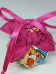 C1080 - Handmade Chocolate Orange / Bath Bomb Fabric Gift Pouch / Cover