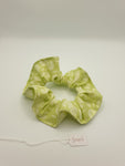 S1002 - Pale Green with Lily Pads Handmade Fabric Hair Scrunchies