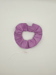 S1041 - Purple with Tiny White Polka Dot Print Handmade Fabric Hair Scrunchies