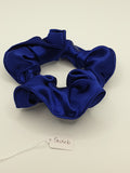 S1046 - Silky Royal Blue Handmade Fabric Hair Scrunchies