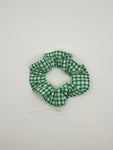 S1052 - Green & White Gingham / Check Print Handmade Fabric Hair Scrunchies