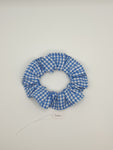 S1064 - Blue & White Gingham / Check Print Handmade Fabric Hair Scrunchies