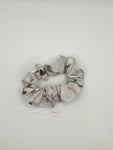 S1117 - Pale Grey with Pastel Colour Splodge Print Handmade Fabric Hair Scrunchies