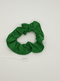 S1211 - Plain Green Handmade Fabric Hair Scrunchies
