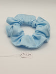 S1239 - Light Blue Handmade Fabric Hair Scrunchies
