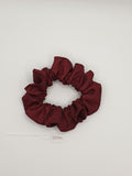 S1254 - Shiny Wine Red Colour Handmade Fabric Hair Scrunchies