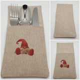 Handmade Christmas Gonk / Elf / Gnome Fabric Tableware
