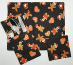 Handmade Christmas Gingerbread Fabric Tableware