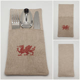 Handmade Welsh Dragon Fabric Tableware