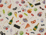 60" Wide 100% Cotton John Louden Party / Celebration Print Fabric - per metre