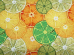 60" Wide 100% Cotton John Louden Bright Citrus Fruit Slice Print Fabric - per metre