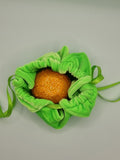 C1081 - Handmade Chocolate Orange / Bath Bomb Fabric Gift Pouch / Cover