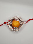 C1085 - Handmade Chocolate Orange / Bath Bomb Fabric Gift Pouch / Cover