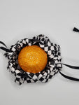 C1087 - Handmade Chocolate Orange / Bath Bomb Fabric Gift Pouch / Cover