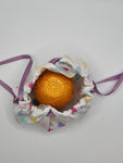 C1089 - Handmade Chocolate Orange / Bath Bomb Fabric Gift Pouch / Cover