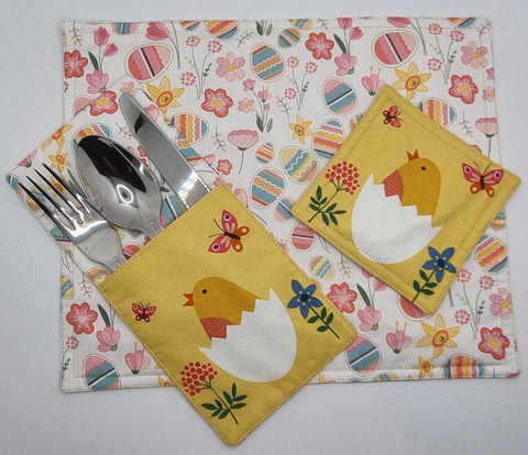 Handmade Fun Easter Fabric Tableware