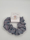 S1022 - Purple / Blue / Green Mixed Colour Handmade Fabric Hair Scrunchies