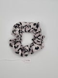 S1284 - Black & White Football Print Handmade Fabric Hair Scrunchies