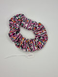 S1314 - Multicoloured Aztec Stripe Print Handmade Fabric Hair Scrunchies