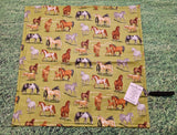 Horse Print Handmade Waterproof Base Sit Mat - Great for Picnics