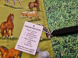 Horse Print Handmade Waterproof Base Sit Mat - Great for Picnics