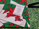 Ddraig Goch / Red Dragon Welsh Flag Print Handmade Waterproof Base Sit Mat - Great for Picnics