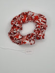 S1315 - Red & White Christmas Sweet Candy Cane Print Handmade Fabric Hair Scrunchies